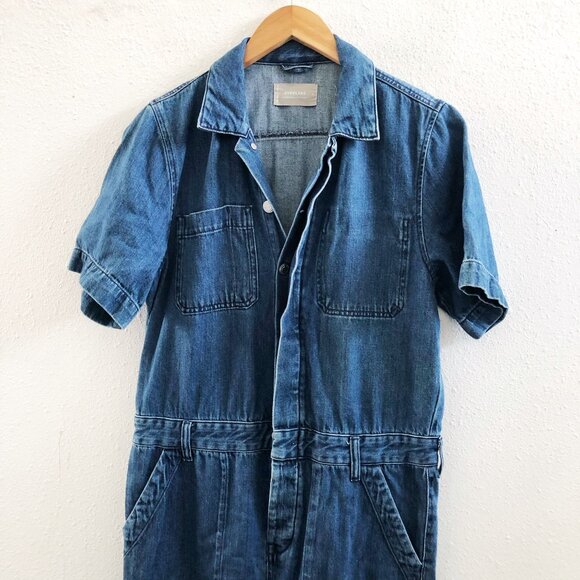 EVERLANE The Supersoft Jean Coverall Size 10 - Picture 6 of 9